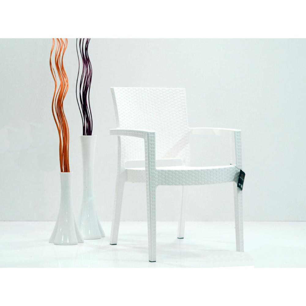 Novussi R006 Paris Rattan Koltuk Sandalye Beyaz | ID1219