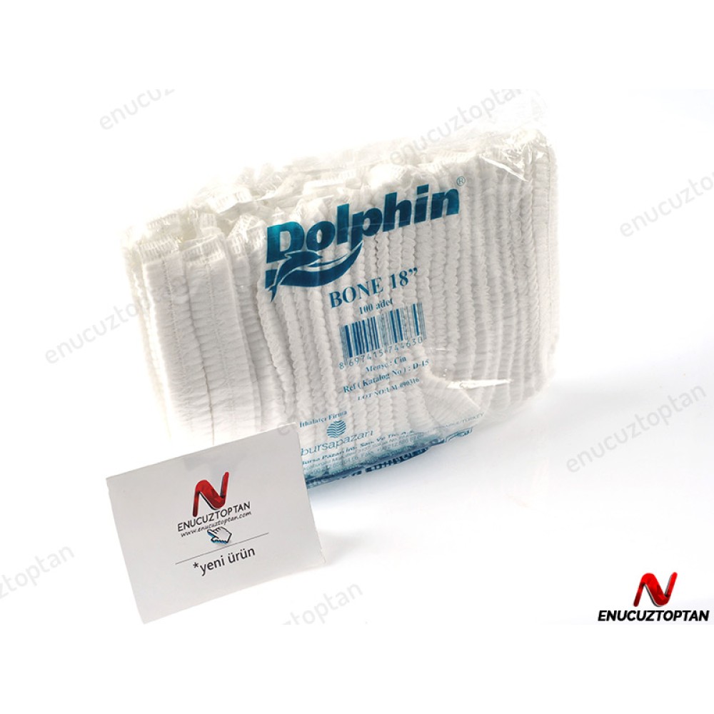 Dolphin Lastikli Kağıt Bone 100'lü Paket | ID1783