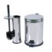 Krom Pedallı Çöp Kovası 3 Litre + Krom Tuvalet Fırçası | ID3011