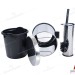 Krom Pedallı Çöp Kovası 5 Litre + Krom Tuvalet Fırçası | ID3012