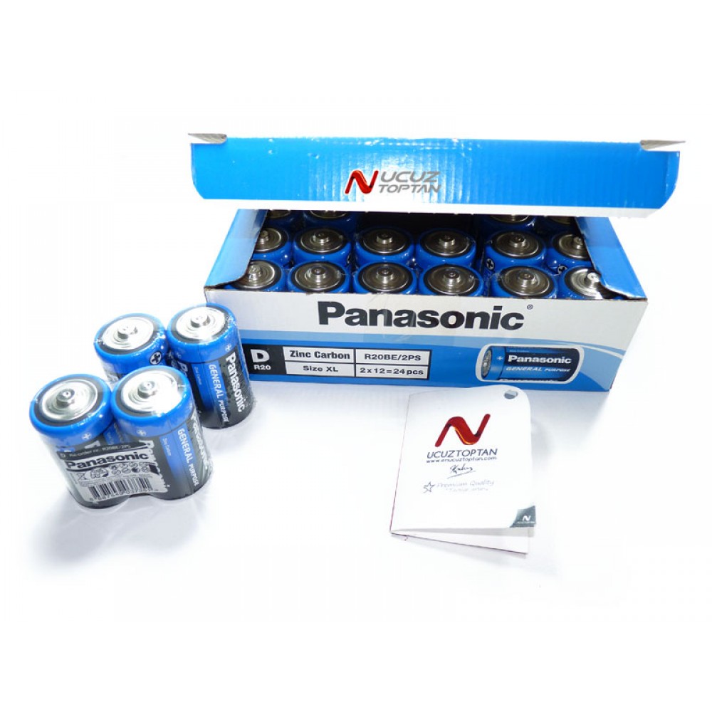 Panasonic D R20 Büyük Pil 24'lü Paket | ID703