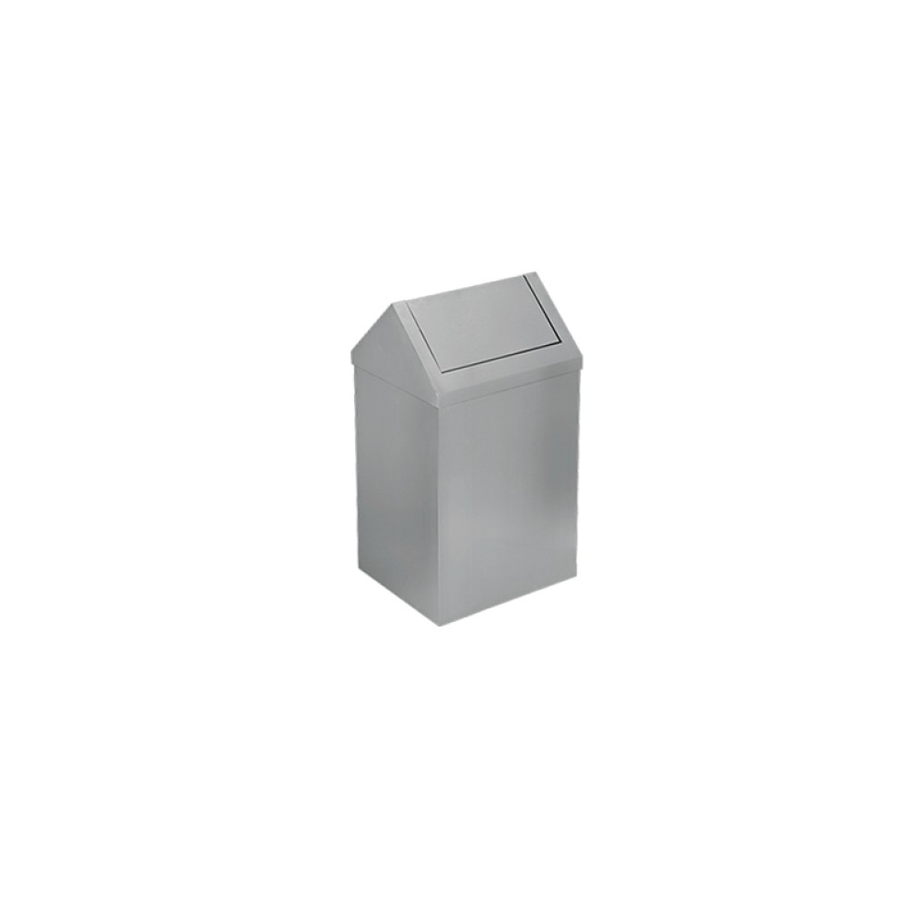Krom Paslanmaz Çatı Kapaklı Çöp Kovası 6 Litre | ID3509