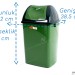 Şenyayla 4194 Kapaklı Çöp Kovası 65 Litre Plastik | ID4486 