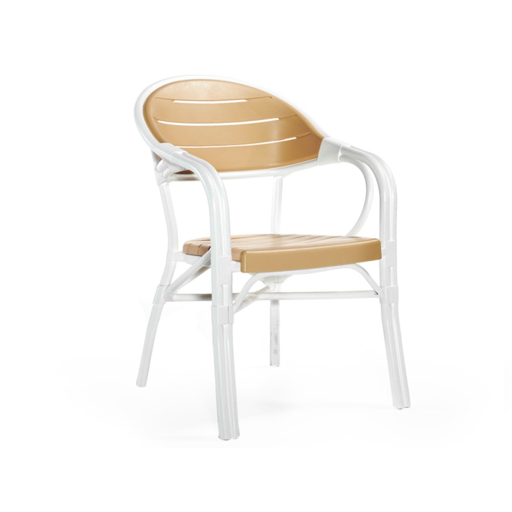 Novussi NST-004 Bamboo Sandalye Beyaz  | ID4663