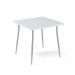 Alezy Carmen Masa Takımı 80x80 Masa + 4 Adet Aspen Renkli Sandalye Beyaz | ID6389