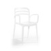 Alezy Carmen Masa Takımı 80x80 Masa + 4 Adet Aspendos Renkli Sandalye Beyaz | ID6396